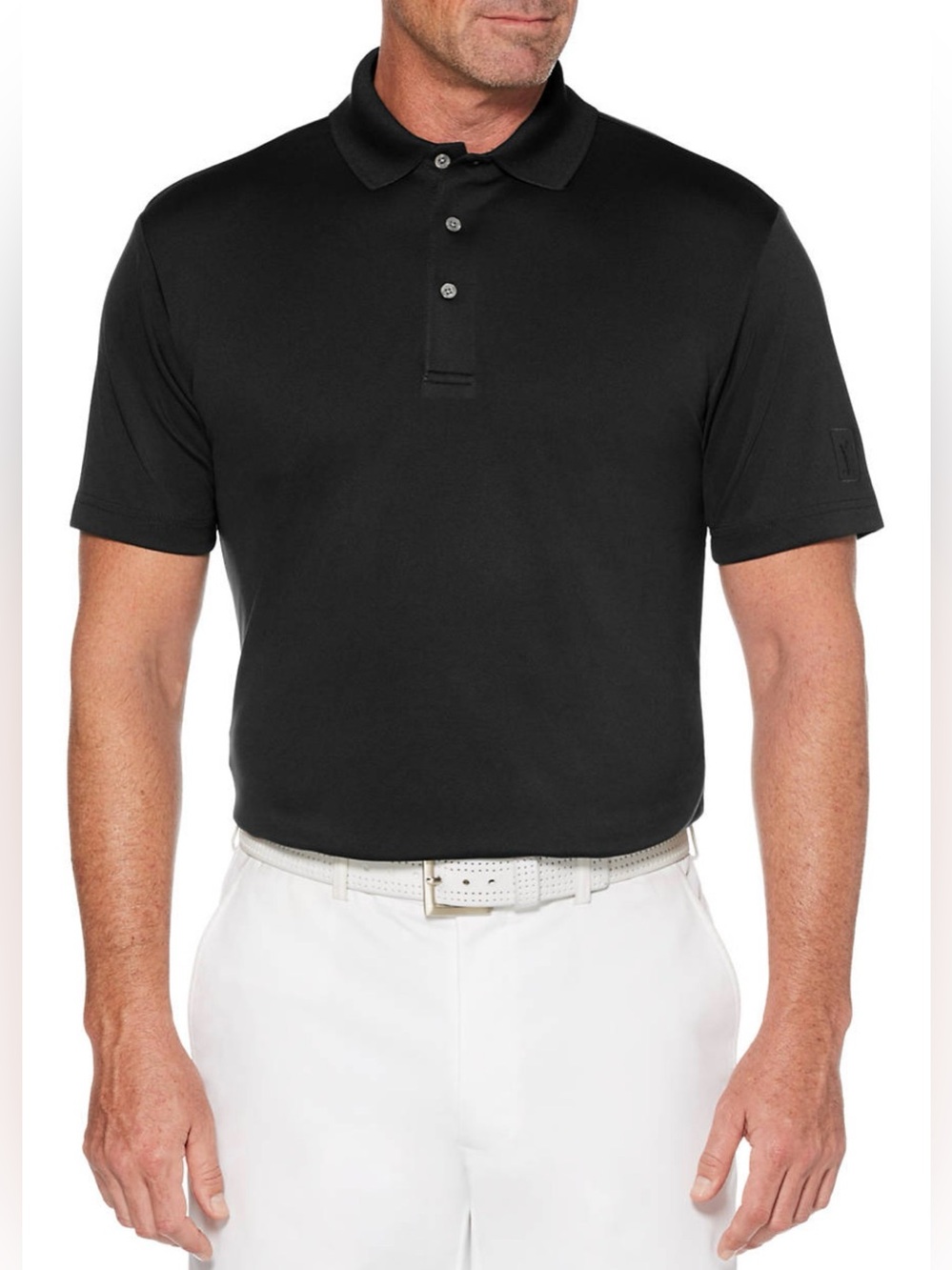 •PGA TOUR•NWT CAVIAR AIRFULX & UPF15 SHORT SLEEVE POLO PERFORMANCE GOLF SHIRT XL